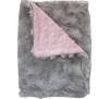 Baby Pink Minky Dot/Silver Grey Swirl Burp Cloth